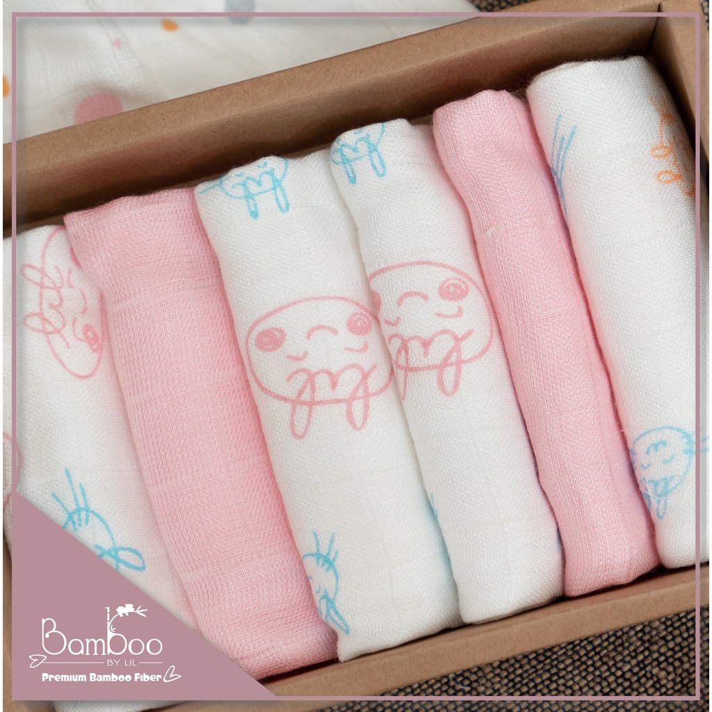 [Mã BMTTC60K giảm đến 60K đơn 50K] Khăn tắm và khăn xô sữa sợi tre Bamboo 3 lớp cho bé LiL Little Love