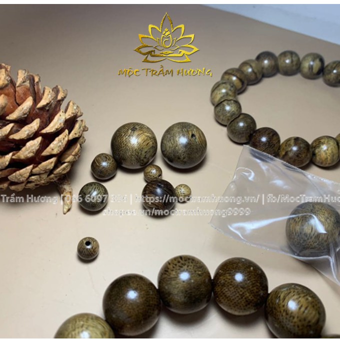 Hạt (Lẻ) Trầm Hương Tự Nhiên Dùng Mix Vòng Tay Đủ Size Hạt 6li 7li 8li 10li 12li 14li | MTH JEWELRY