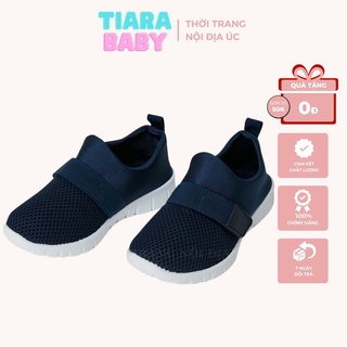 Giày trẻ em đi học cao cấp, giày thể thao thời trang trẻ em dáng lười vải lưới 19 - 20 cm