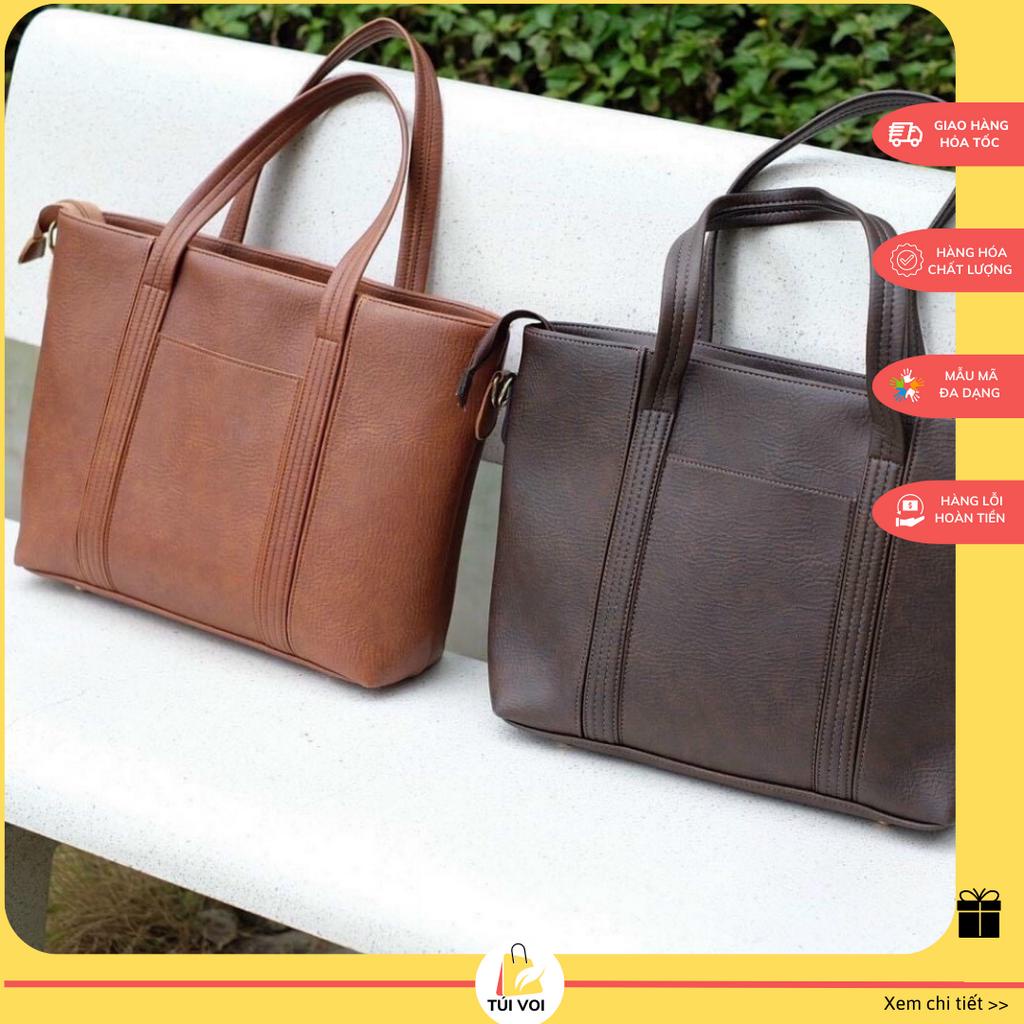 Túi tote da công sở đựng vừa A4, laptop phong cách sang chảnh tiểu thư TV29