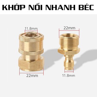 Bộ khớp nối nhanh đầu ra 22 cho máy rửa xe áp lực cao, máy xịt rửa cao áp, máy rửa xe gia đình - Phát Đạt