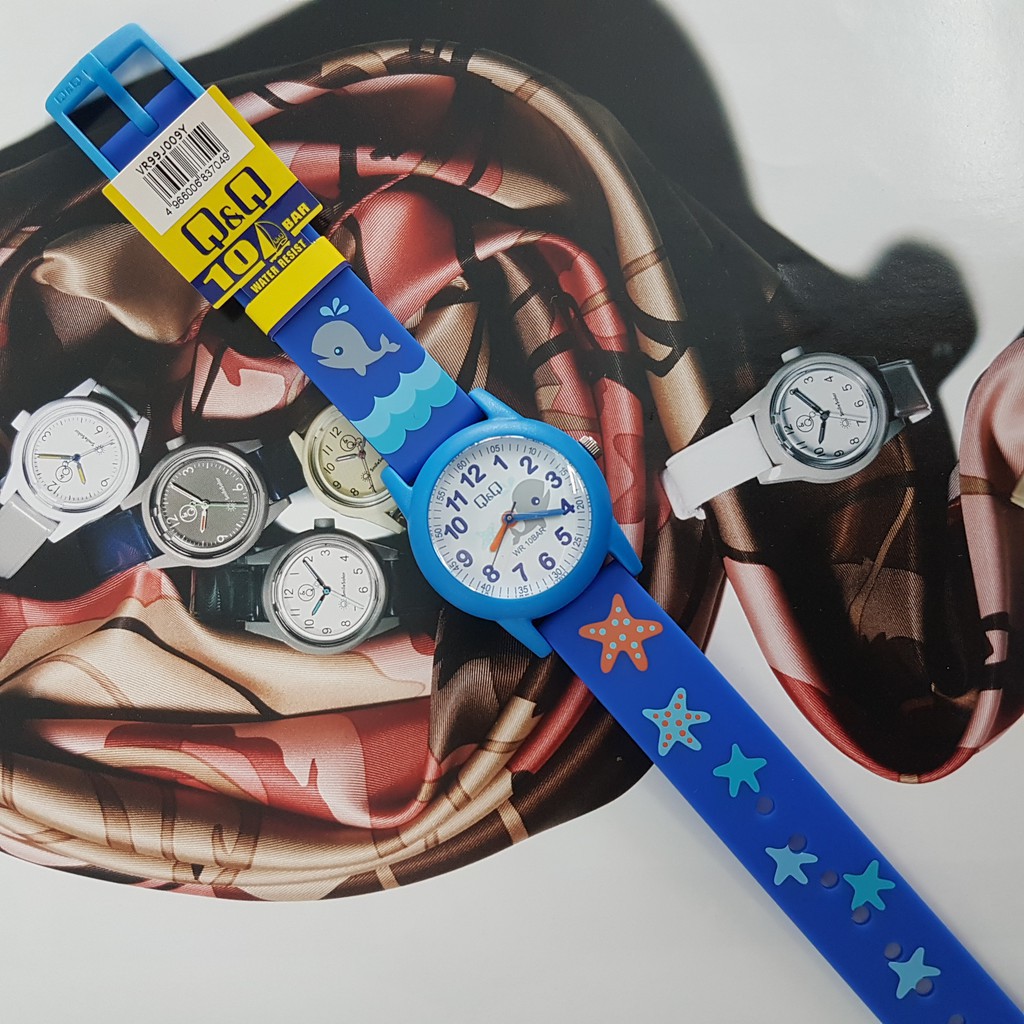 Đồng hồ trẻ em Q&Q Citizen VR99J009Y dây nhựa thương hiệu Nhật Bản