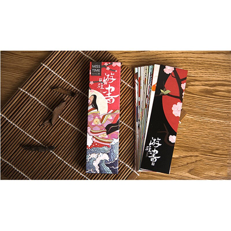 Hộp 30 Bookmark đánh dấu sách phong cách Nhật