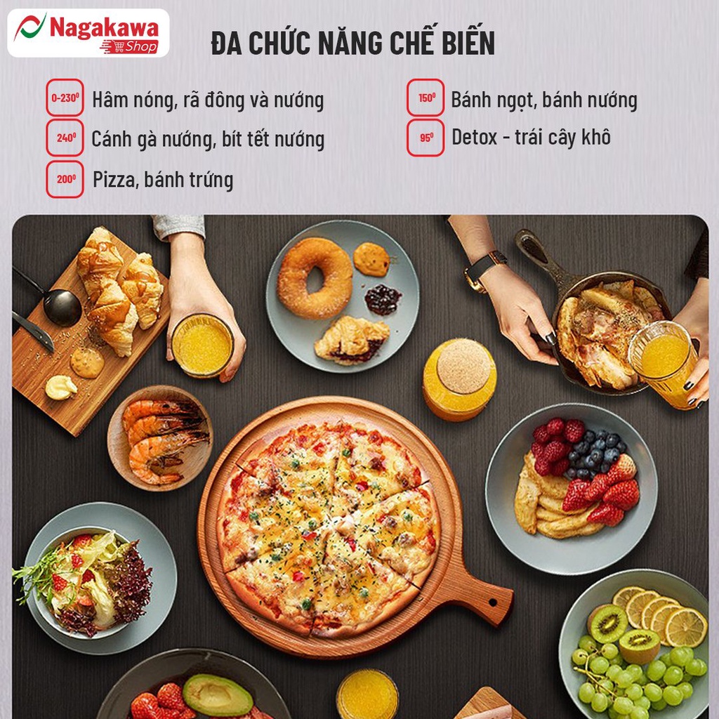Lò Nướng Điện NAGAKAWA NAG3211  - Hàng Chính Hãng