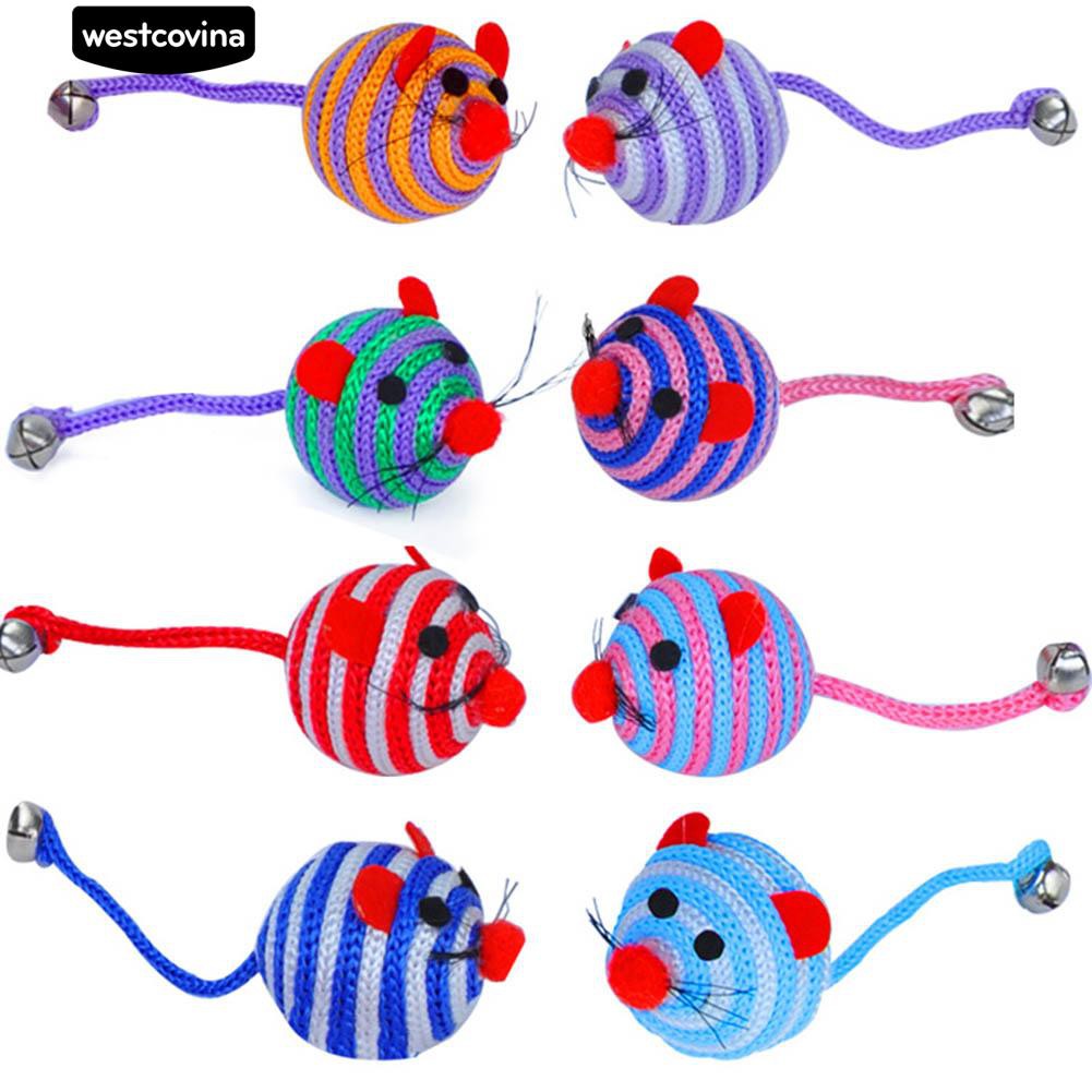 Đồ chơi quả bóng hình chuột đuôi có lục lạc thú vị cho mèo cưng