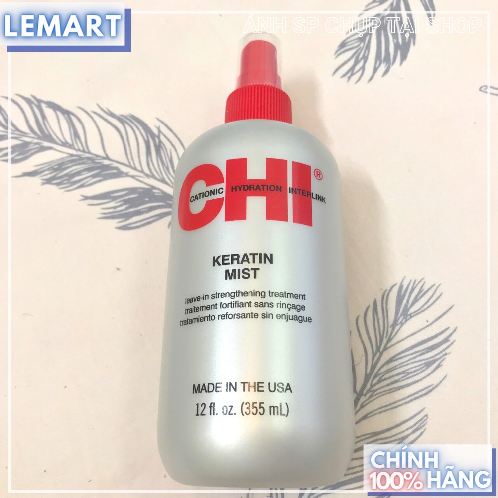 Xịt Dưỡng Tóc Hàng Ngày CHI - KERATIN MIST 355ml - Hàng Chính Hãng