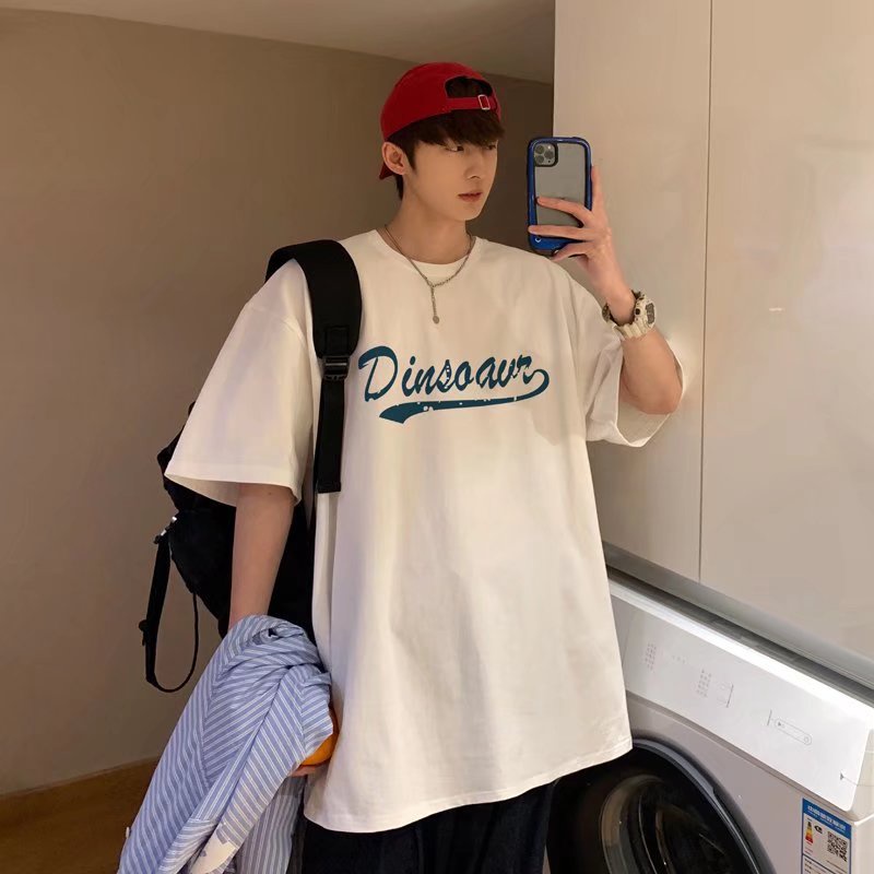 Áo Thun Dáng Rộng In Chữ Phong Cách Hip Hop Đường Phố Mùa Hè Cho Nam Và Nữ Cỡ Lớn M-5XL