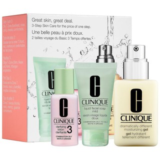 Bộ dưỡng ẩm + sữa rửa mặt + toner dành cho Da Dầu Clinique Dramatically Different Moisturizing Gel 125ml