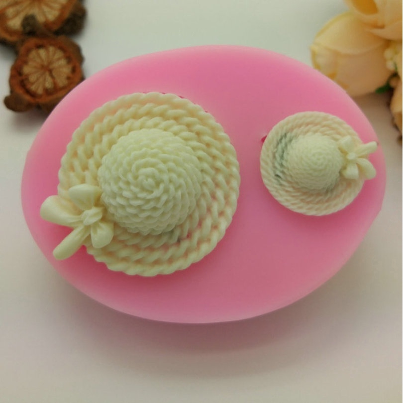 Straw Hat Silicone Soap Sugarcraft Chocolate Fondant Cake Mold