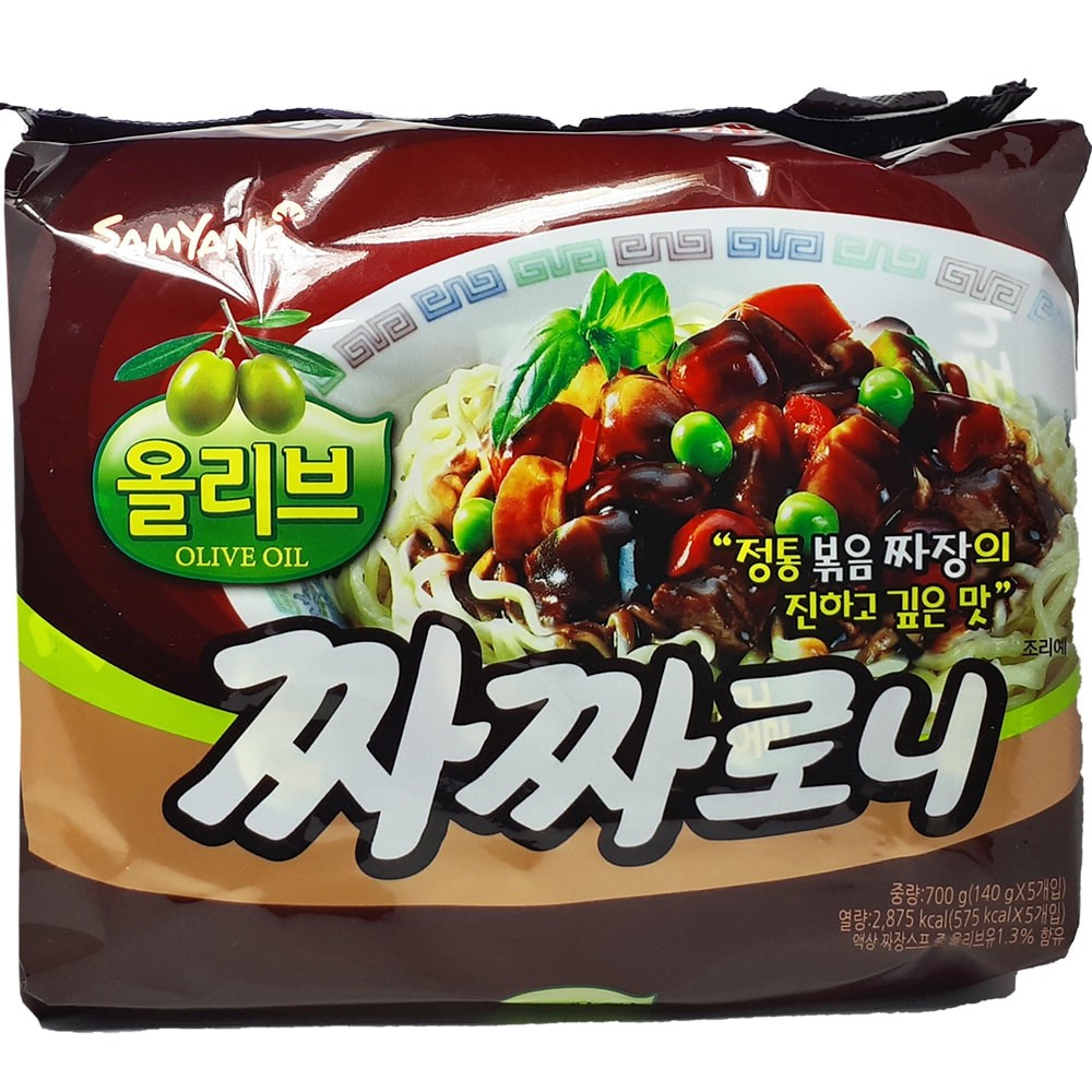 LỐC 5 GÓI MÌ TƯƠNG ĐEN OLIVE SAMYANG