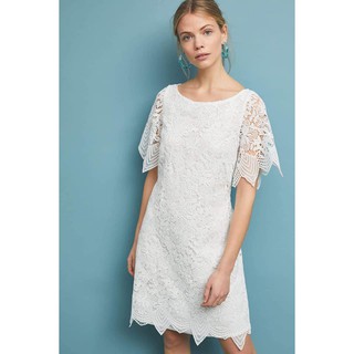 Đầm dự tiệc ren trắng anthropologie chính hãng