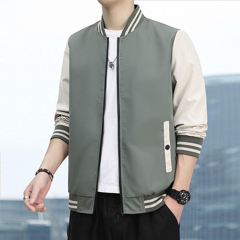 Áo Khoác Bomber Dáng Rộng Thời Trang Hàn Quốc Cá Tính Cho Nam