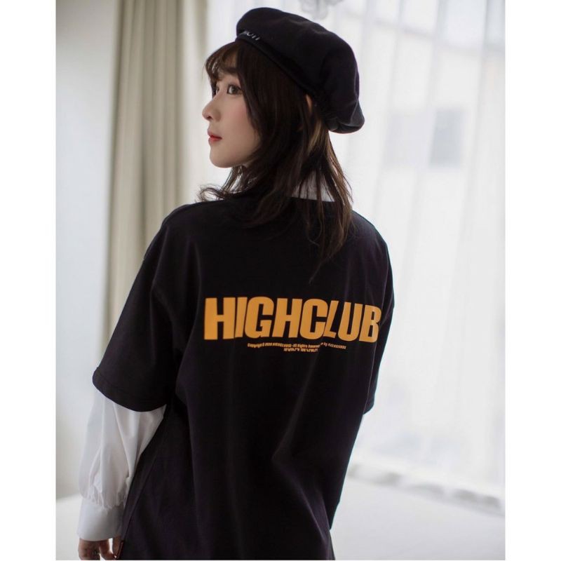 Áo Thun %Hình thật phía sau❤️ Tay lỡ Unisex HighClub