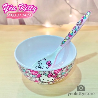 COMBO CHÉN DĨA LY MUỖNG HELLO KITTY