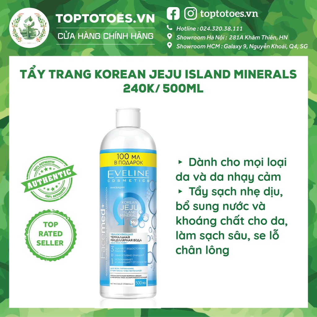 [HÀNG NHẬP KHẨU] Nước tẩy trang làm sạch nhẹ dịu Eveline Hyaluron Clinic B5 Puridetox 500ml | BigBuy360 - bigbuy360.vn