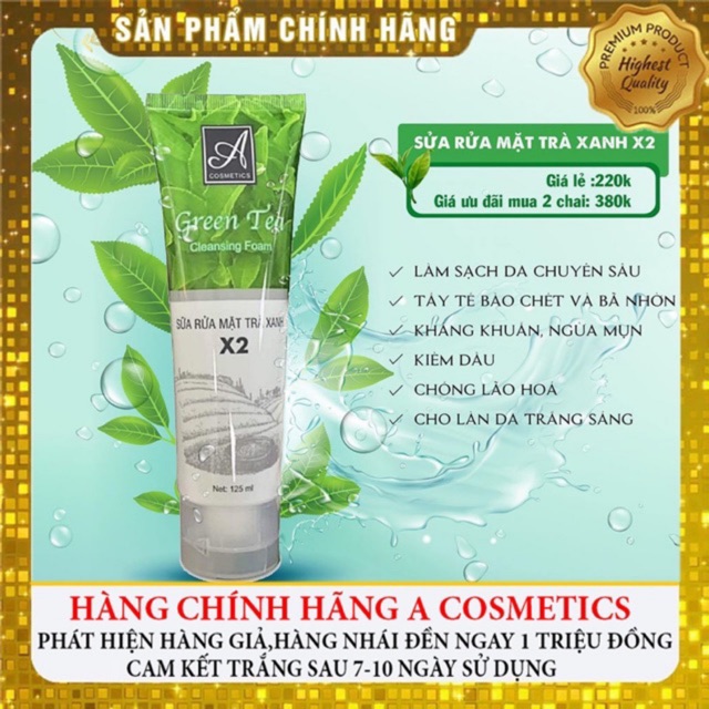 [HÀNG CHÍNH HÃNG] SỬA RỬA MẶT TRÀ XANH ACOSMETICS | WebRaoVat - webraovat.net.vn