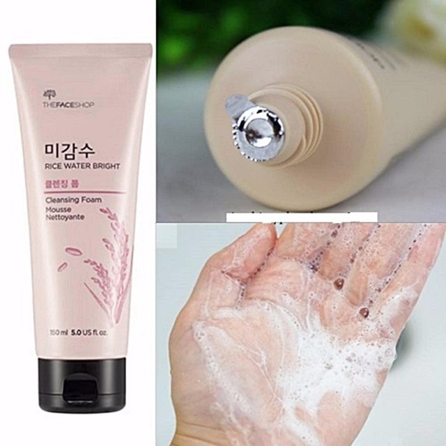 SỮA RỬA MẶT chiết xuất gạo THE FACE SHOP. RICE WATER BRIGHT CLEANSING FOAM