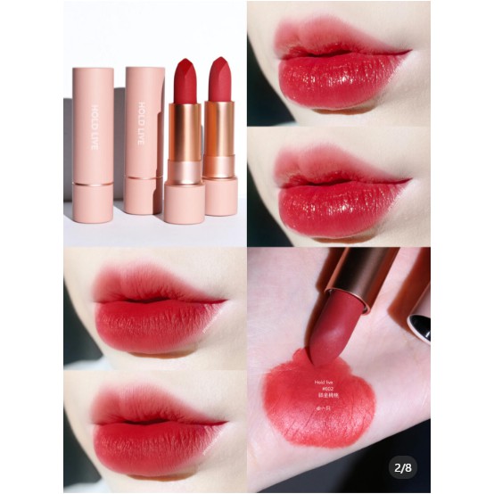 【Sale】 HOLD LIVE pink velvet matte lipstick rose gold glitter  lipstick  Nội Địa Trung