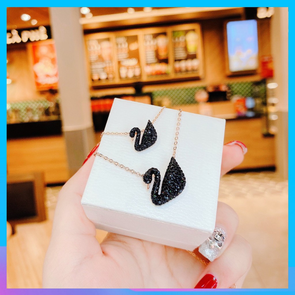 DÂY CHUYỀN NỮ THIÊN NGA ĐEN DÂY MÀU ROSE SALE OFF-HÀNG CHÍNH HÃNG