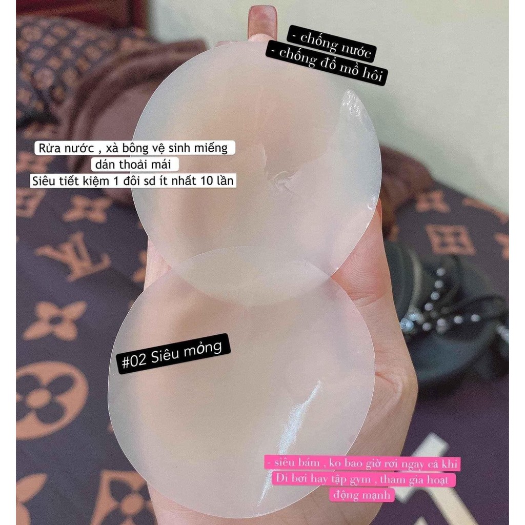 Dán Ngực Silicon Che Nhủ 8cm Màu Nude 2 Miếng "DÁN NGỰC THẦN THÁNH"