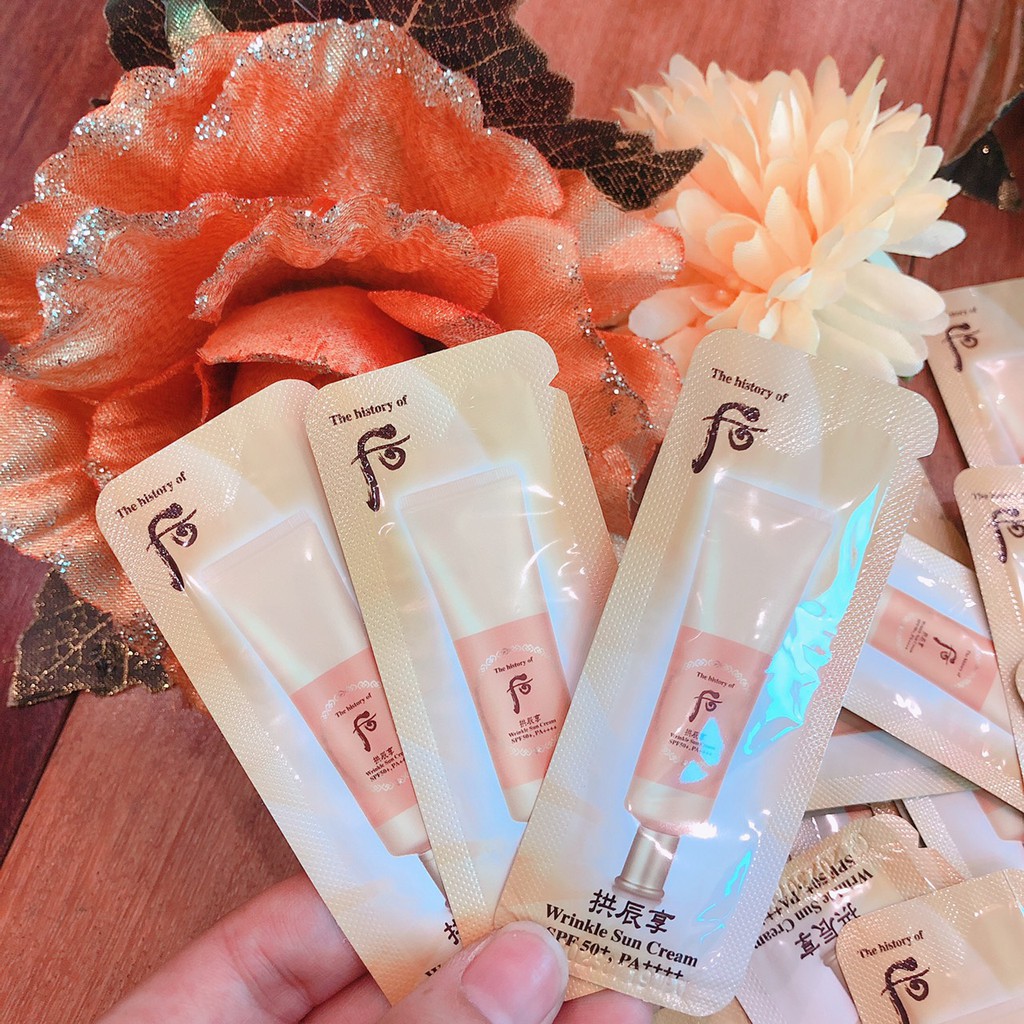 💥 TIỆN LỢI 💥 Gói kem chống nắng whoo wrinkle sun cream