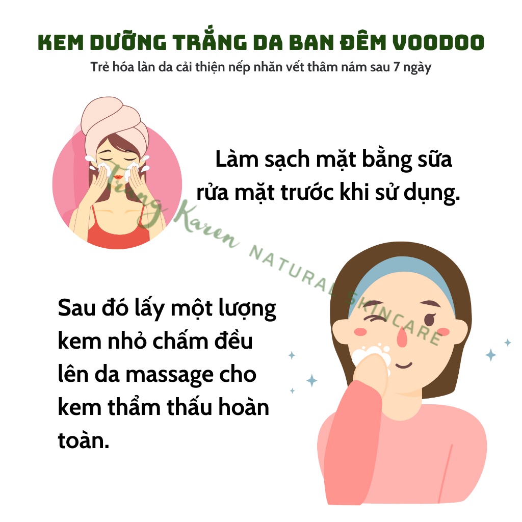 Kem dưỡng trắng da kem dưỡng da ban đêm nọc rắn Voodoo Amezon booster sleeping cream 30.5g chống lão hóa