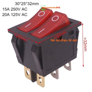 Công Tắc Bập Bênh Đôi 20A Có Đèn