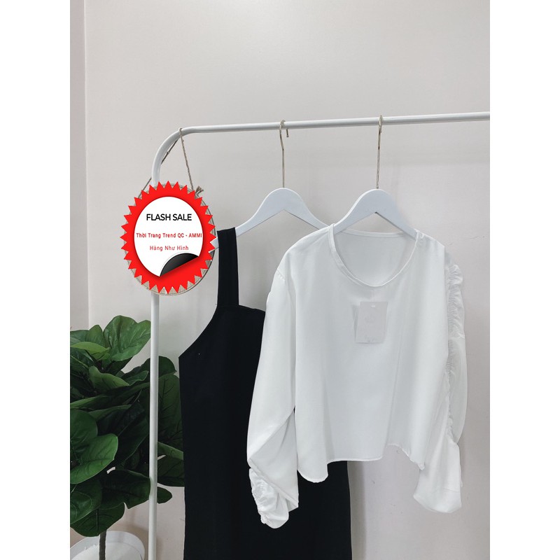 Set Yếm Kaki Đen Kèm Áo Tay Bồng ,Váy Kèm Áo Thun Chất Đũi Trắng X009 | BigBuy360 - bigbuy360.vn