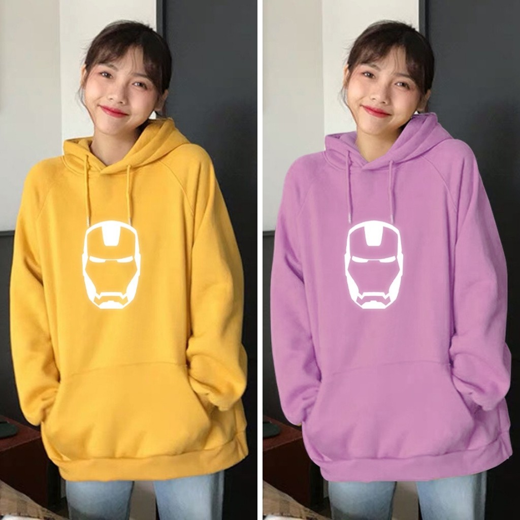 Áo khoác hoodie phản quang ❤️/Áo nỉ Iron Man dày 2 lớp êm ái, Freesize Unisex cho nam và nữ /Freeship 99k - KN31