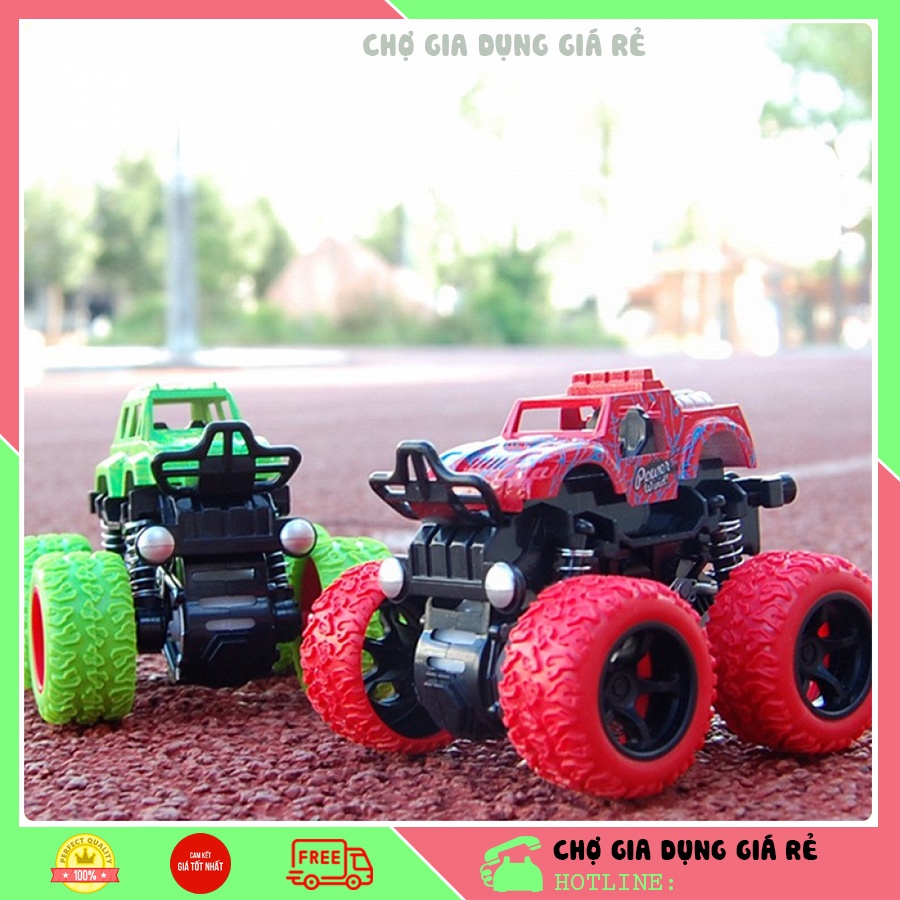 Ô Tô Địa Hình Chạy Đà Siêu Mạnh Có Giảm Sóc, Nhào Lộn, Xoay 360, Nhựa ABS An Toàn