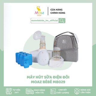 [Bảo hành 1 năm] MÁY HÚT SỮA ĐIỆN ĐÔI MOAZ BÉBÉ MB – 029 KÈM TÚI ĐỰNG VÀ ĐÁ KHÔ GIỮ NHIỆT