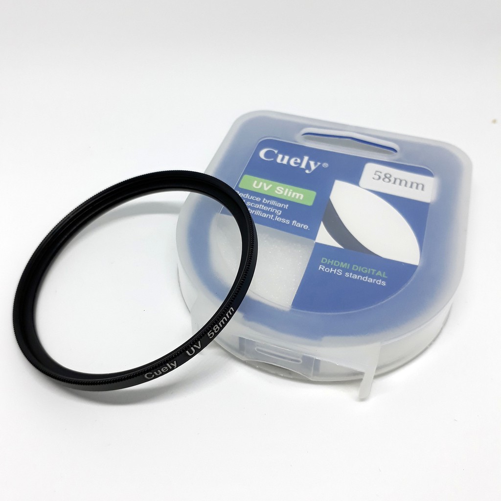 Filter kính lọc UV Cuely phi 55mm, 58mm, 62mm [chính hãng]