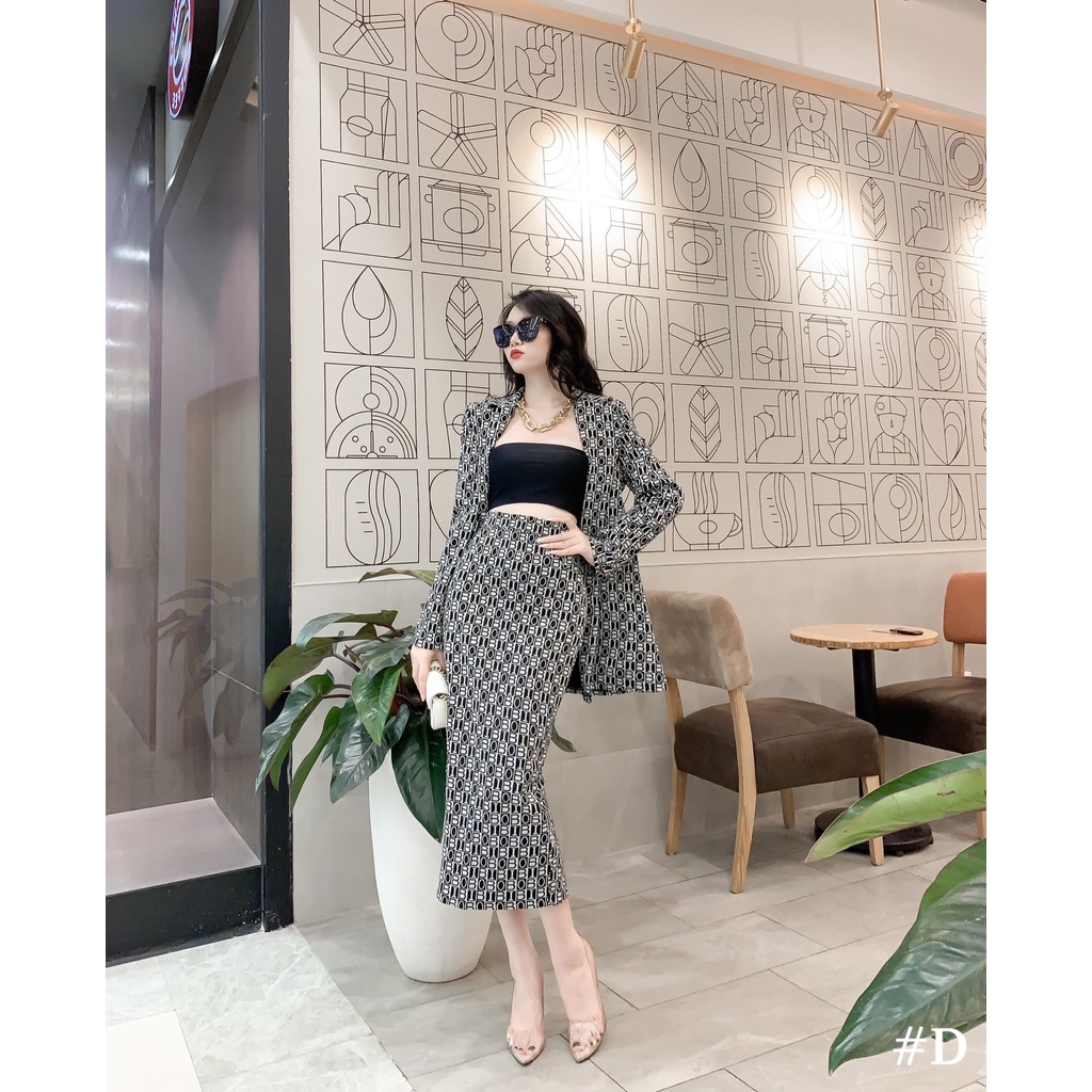 Sét vest công sở chất umi chân váy bút chì kết hợp vest 2 lớp đủ màu đủ size