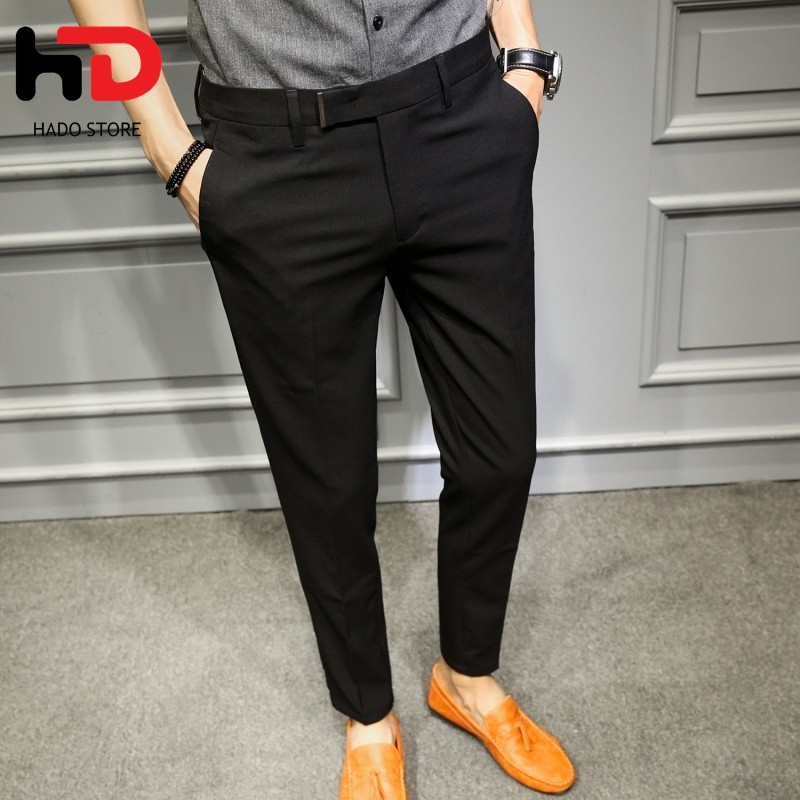 Quần Tây Nam Hàn Quốc Ống Côn Cao Cấp - Full màu: Xanh, đen, xám, kem chất vải co giãn dày dặn, form Slimfit hàn quốc -