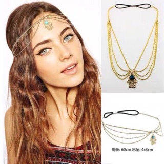 Bờm tóc đội đầu phong cách boho style