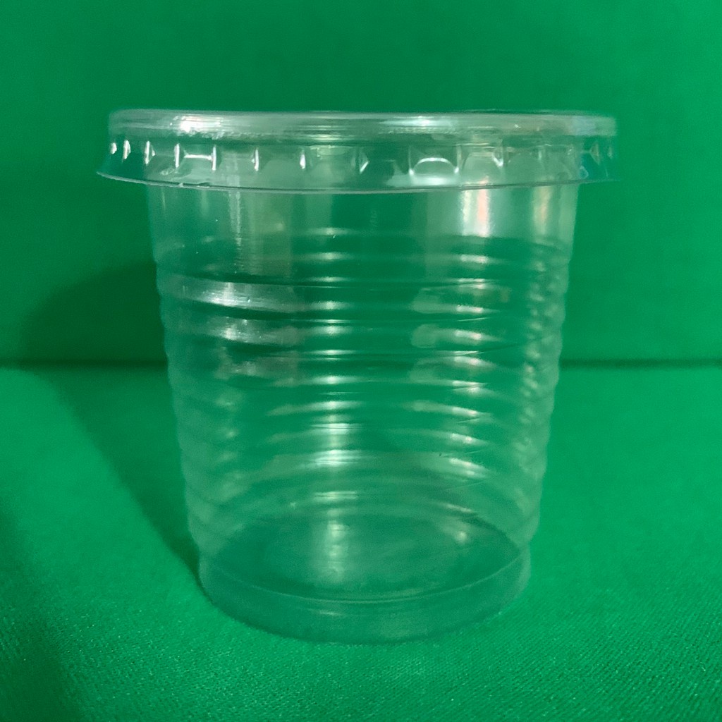 50 cái Ly nhựa 140ml, nắp đựng sốt, sữa chua - Plastic Cup