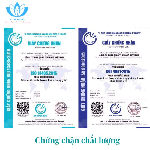 Khẩu trang y tế VINACO - 4 lớp, 50 chiếc, công nhận của bộ y tế | BigBuy360 - bigbuy360.vn