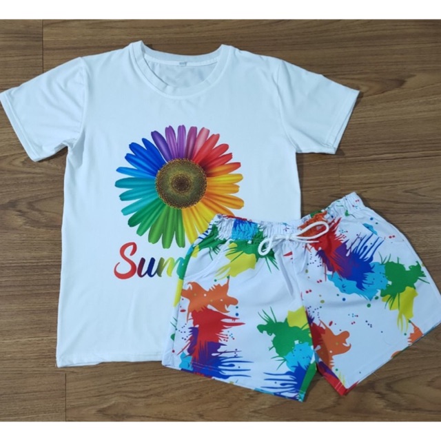 Áo gia đình đi biển đẹp thun cotton loại 1 đủ màu và size 6-110kg