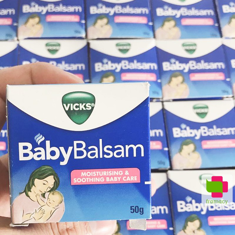 Dầu bôi ấm ngực Vicks Baby Balsam (50g)/Little Innoscents Organic (75ml), Úc chống cảm cho trẻ từ 3 tháng tuổi