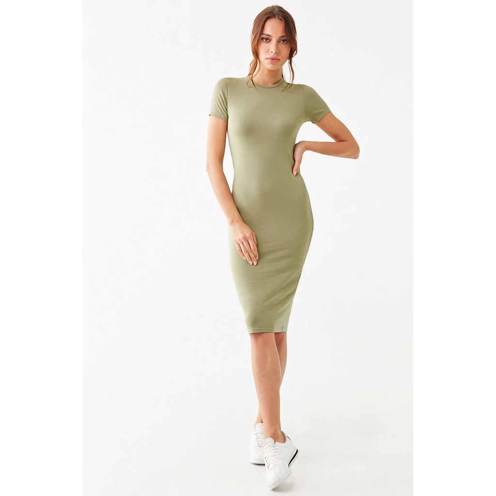 Đầm Body F21 Knee Length T-Shirt Dress - Xuất xịn ( Cam kết hàng xuất xịn 100% )