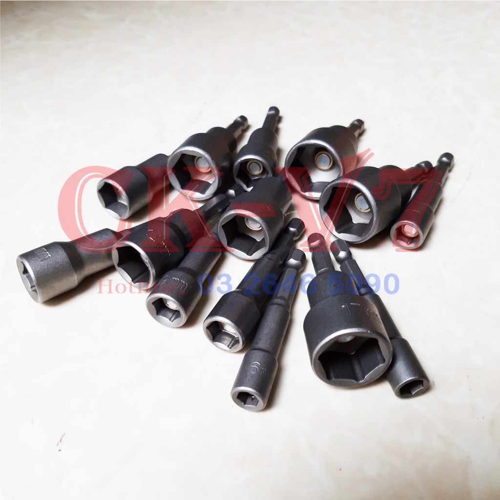 Bộ tuýp vặn ốc lục giác 14 chi tiết dài 65mm cho máy khoan và máy bắt vít