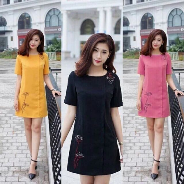 Đầm suông hoa xinh