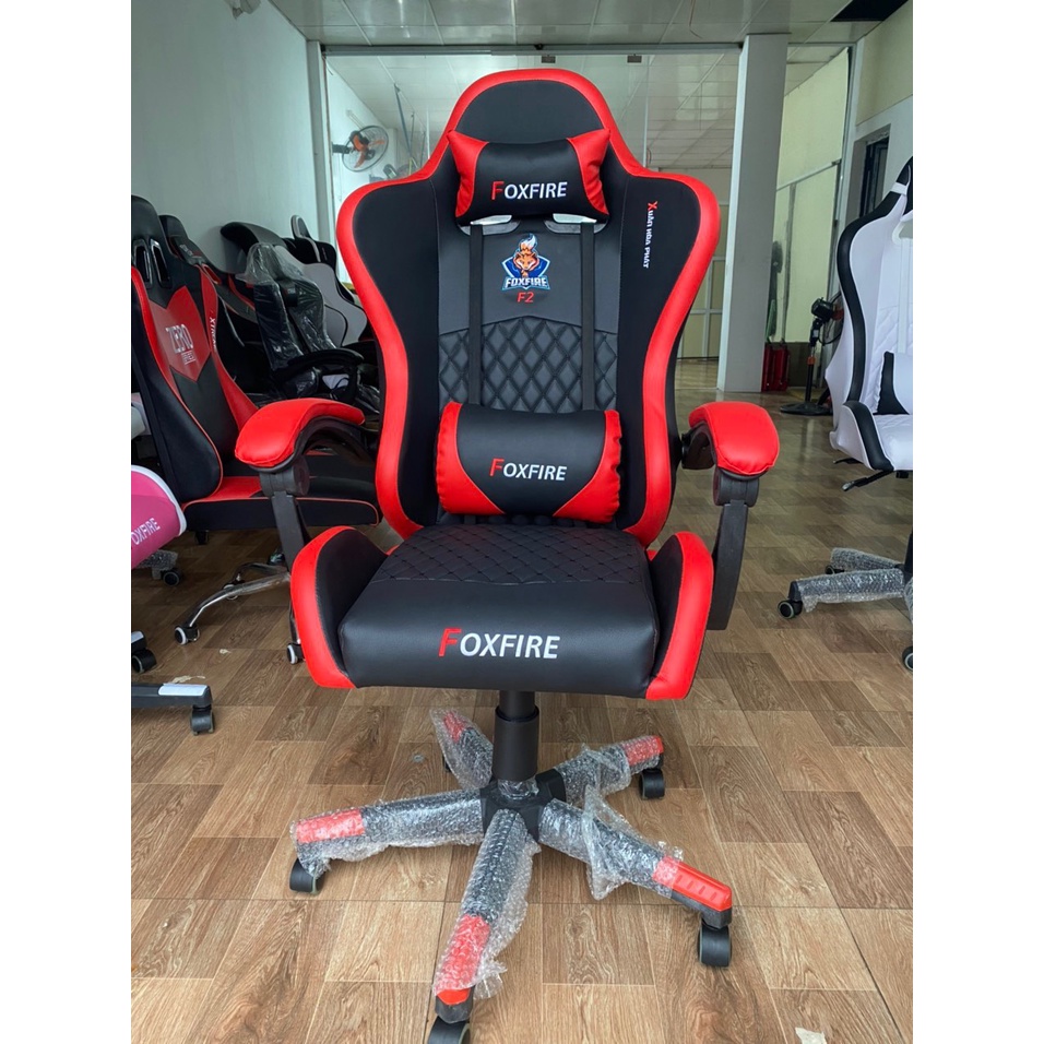 Ghế Gaming FoxFire F2 - Ghế xoay, chỉnh cao thấp ngả 150 độ có gối đầu