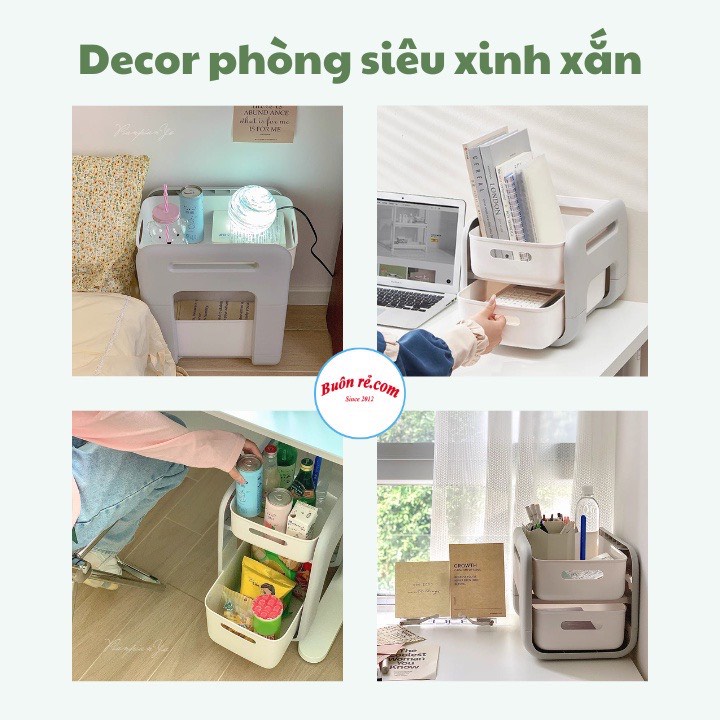 Kệ trượt đa năng Hokori Việt Nhật 5588 có bánh xe dễ dàng di chuyển, Kệ đựng đồ phòng tắm nhà bếp, đựng đồ ăn vặt