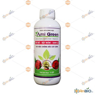 Phân Bón Sinh Học AMI GREEN Chai 1 Lít TỐT RỄ - BẬT MẦM – XANH LÁ GIẢI ĐỘC CHỐNG SỐC CHO CÂY - C5.1032