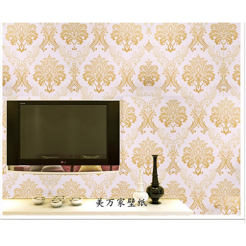 Decal giấy dán tường châu âu vàng