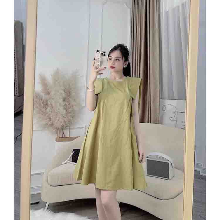Đầm thô babydoll 3 màu Váy suông tay cánh tiên siêu xinh