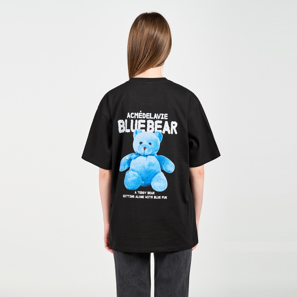 Áo thun nữ ADLV FULL TAG MÁC-BLUE TEDDY , áo phông basic hiện đại cá tính chất cotton dày dặn oversize