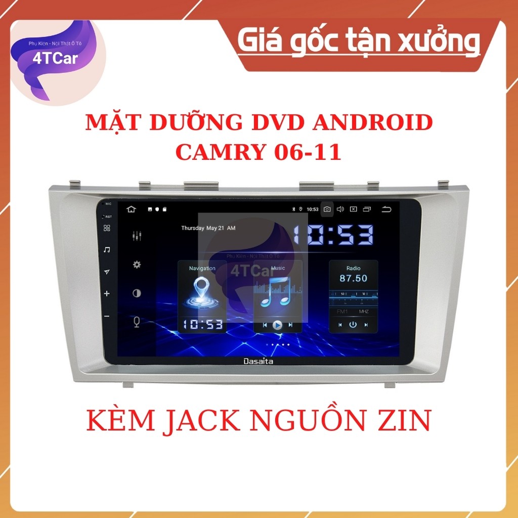 Mặt dưỡng Toyota Camry 2006-2009  lắp màn hình dvd android  9 Inc  - Hàng Chuẩn