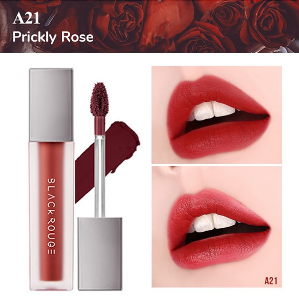 Son Kem Lì Black Rouge A21 Màu Đỏ Ánh Nâu Version 4 Prickly Rose